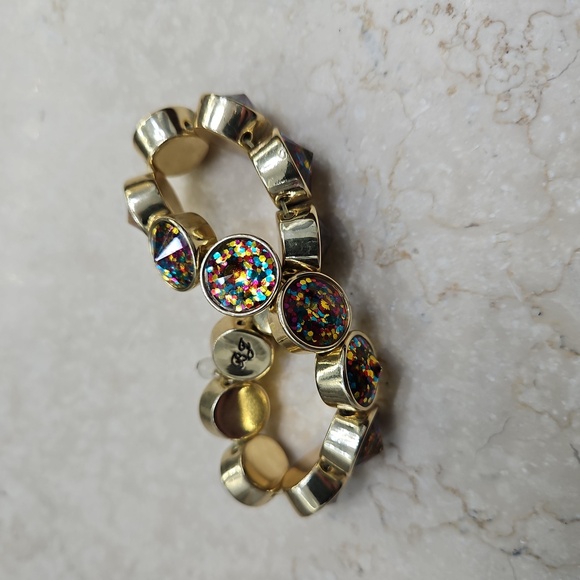 Betsey Johnson Gold and Red Skull Charm Bracelet - Picture 2 of 2